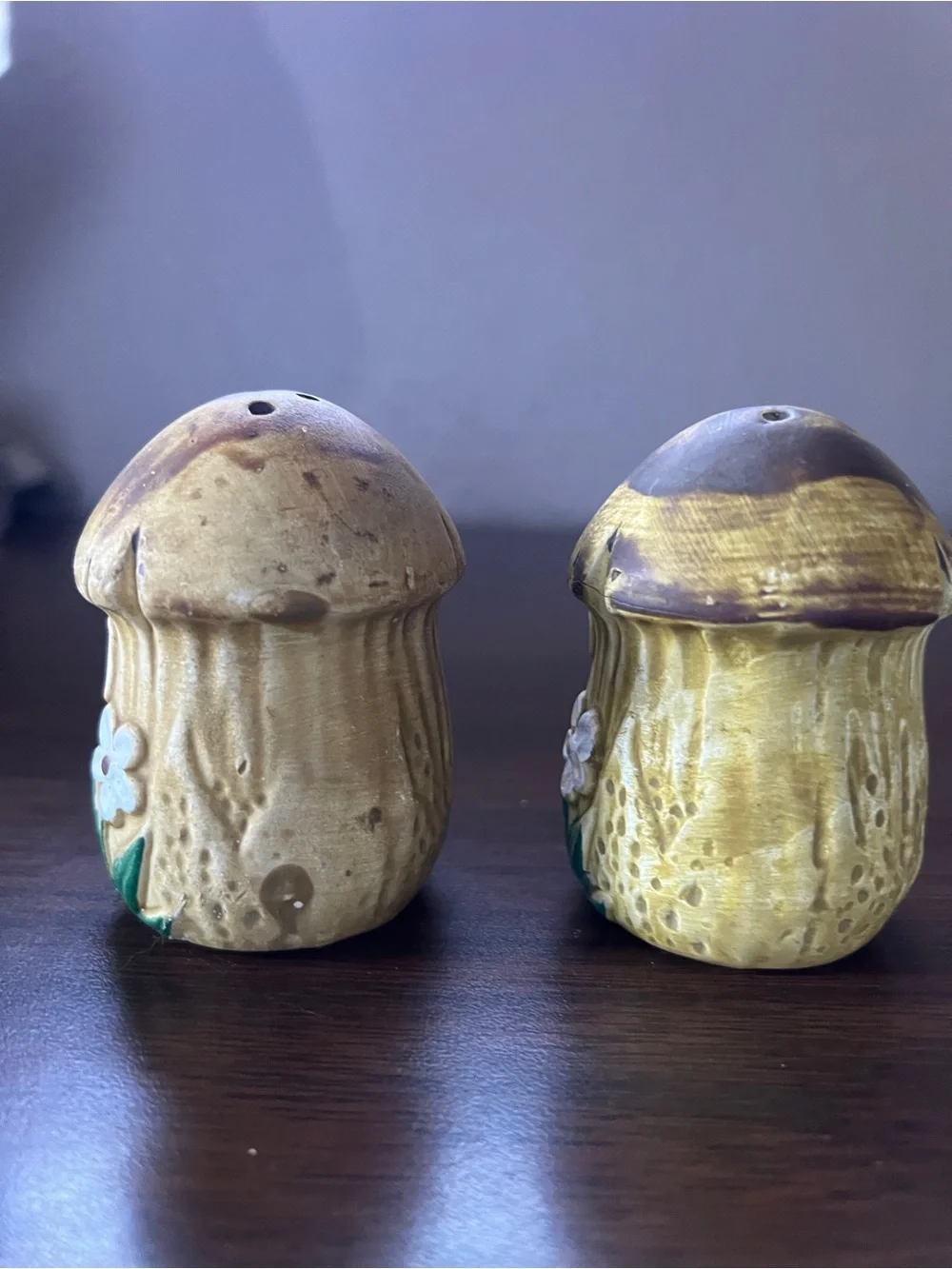 Vintage Ceramic Mushroom Salt and Pepper Shakers - Made in Japan